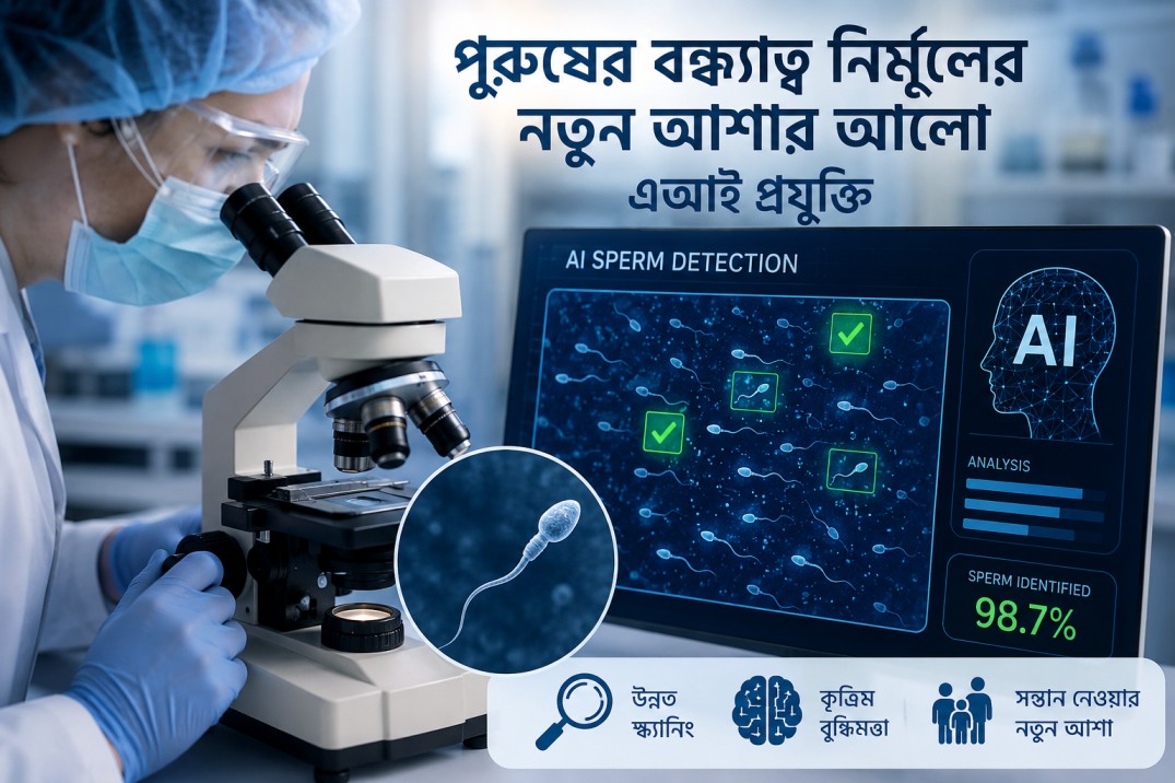 পুরুষের বন্ধ্যাত্ব নির্মূলে এআই প্রযুক্তি দেখাচ্ছে নতুন আশার আলো