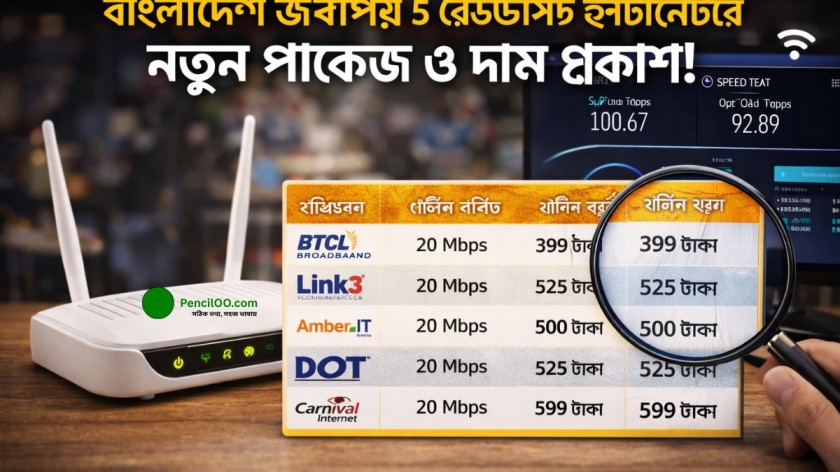 বাংলাদেশের জনপ্রিয় ব্রডব্যান্ড ইন্টারনেট প্যাকেজ ও নতুন দাম 2026