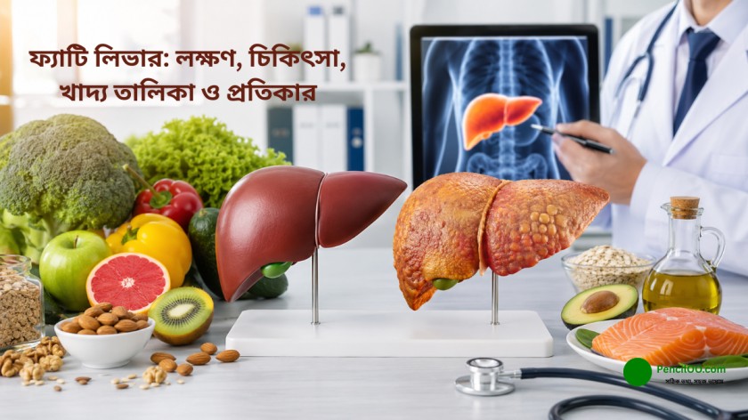 ফ্যাটি লিভার লক্ষণ, চিকিৎসা, খাদ্য তালিকা ও প্রতিকার ২০২৬